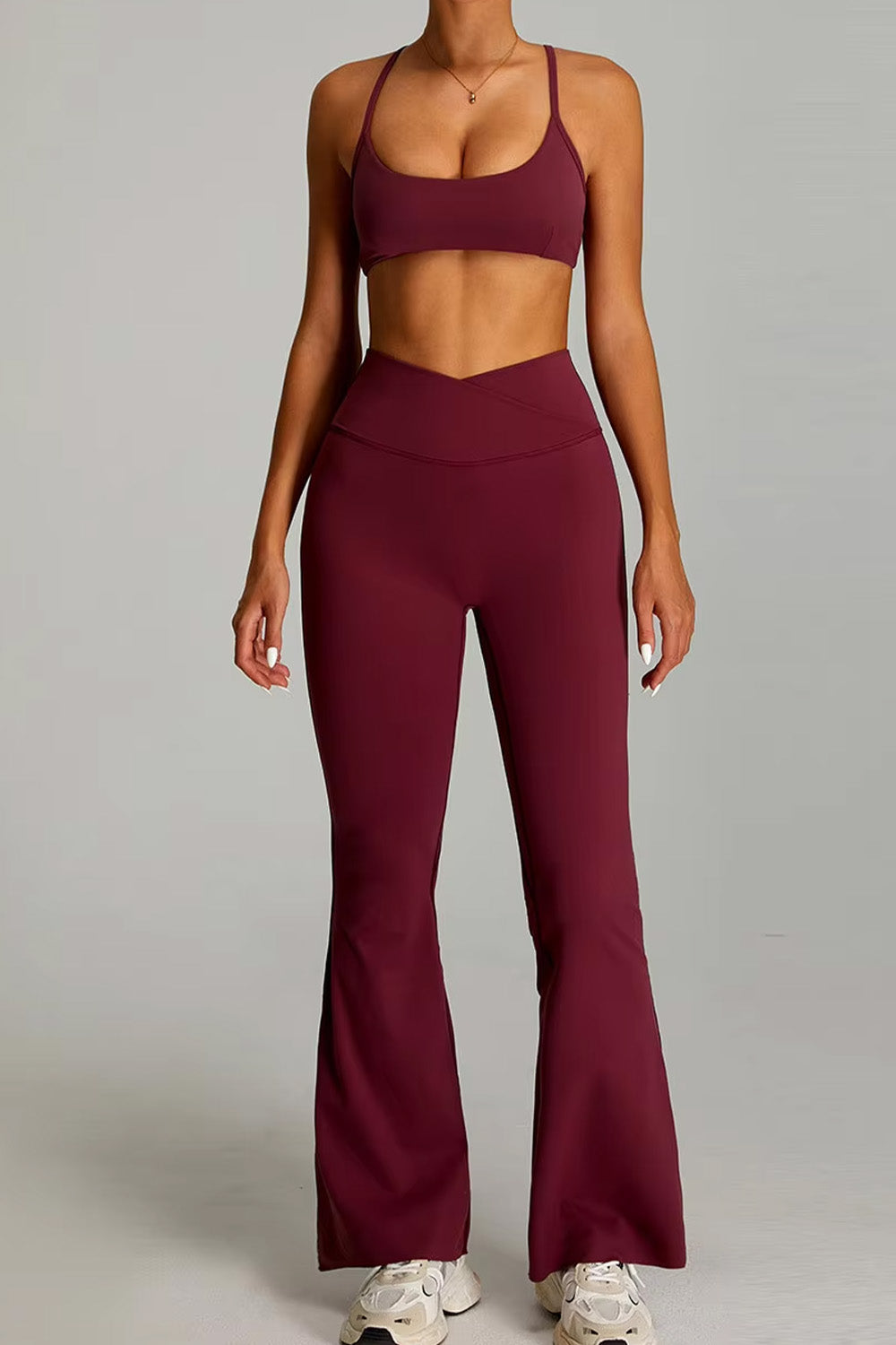 Flared Leggings "Cross V"