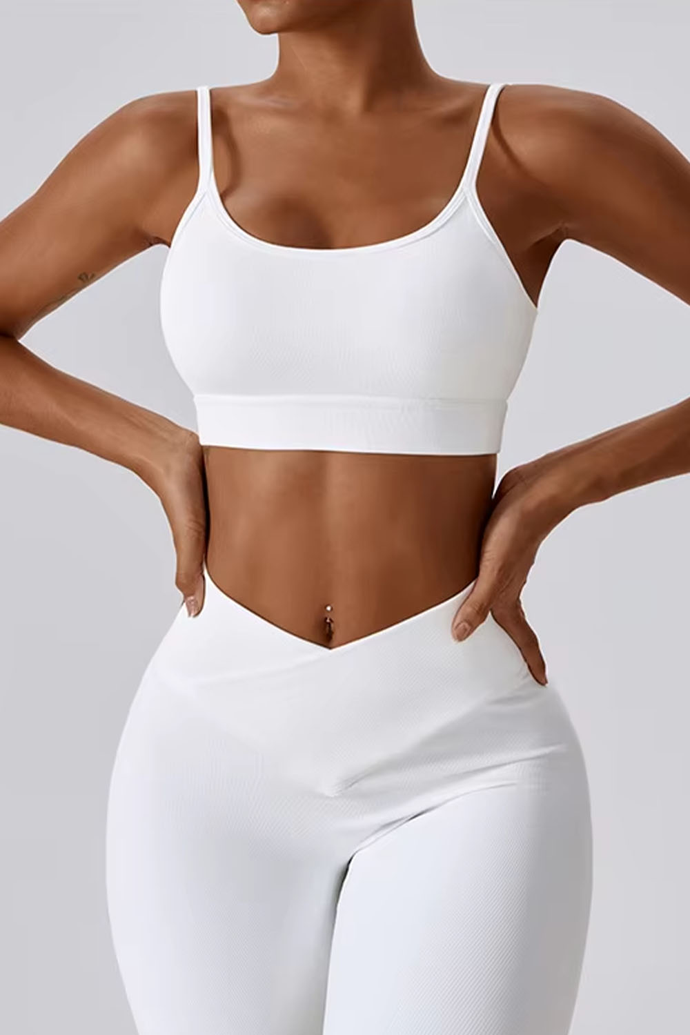 Flared "Ribbed" Sport Bra