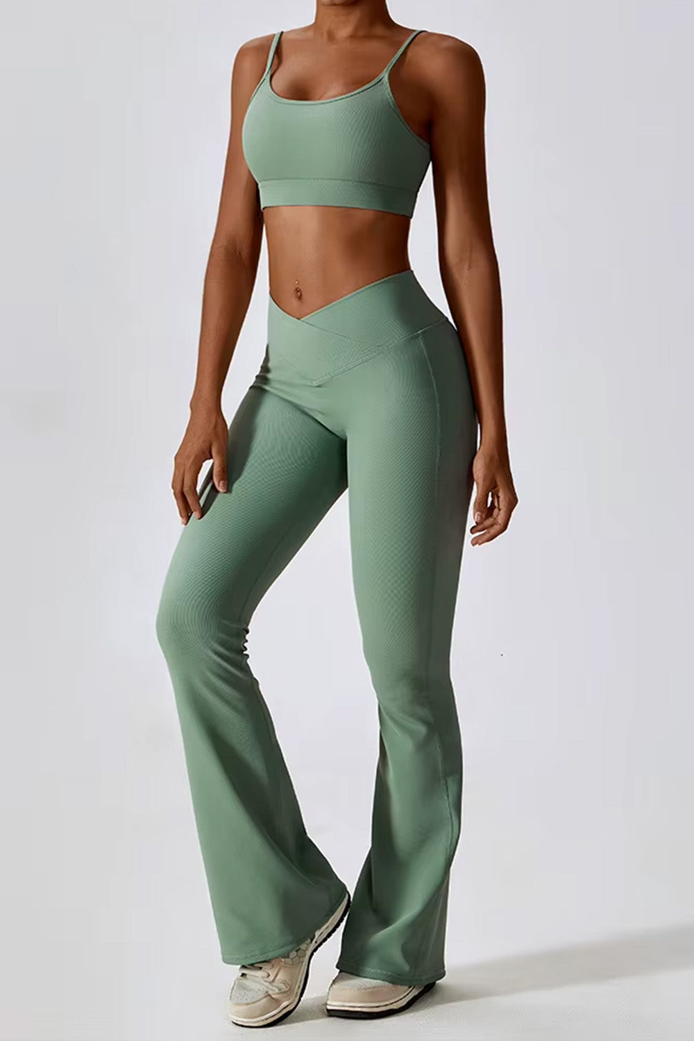 Flared Leggings "Ribbed"