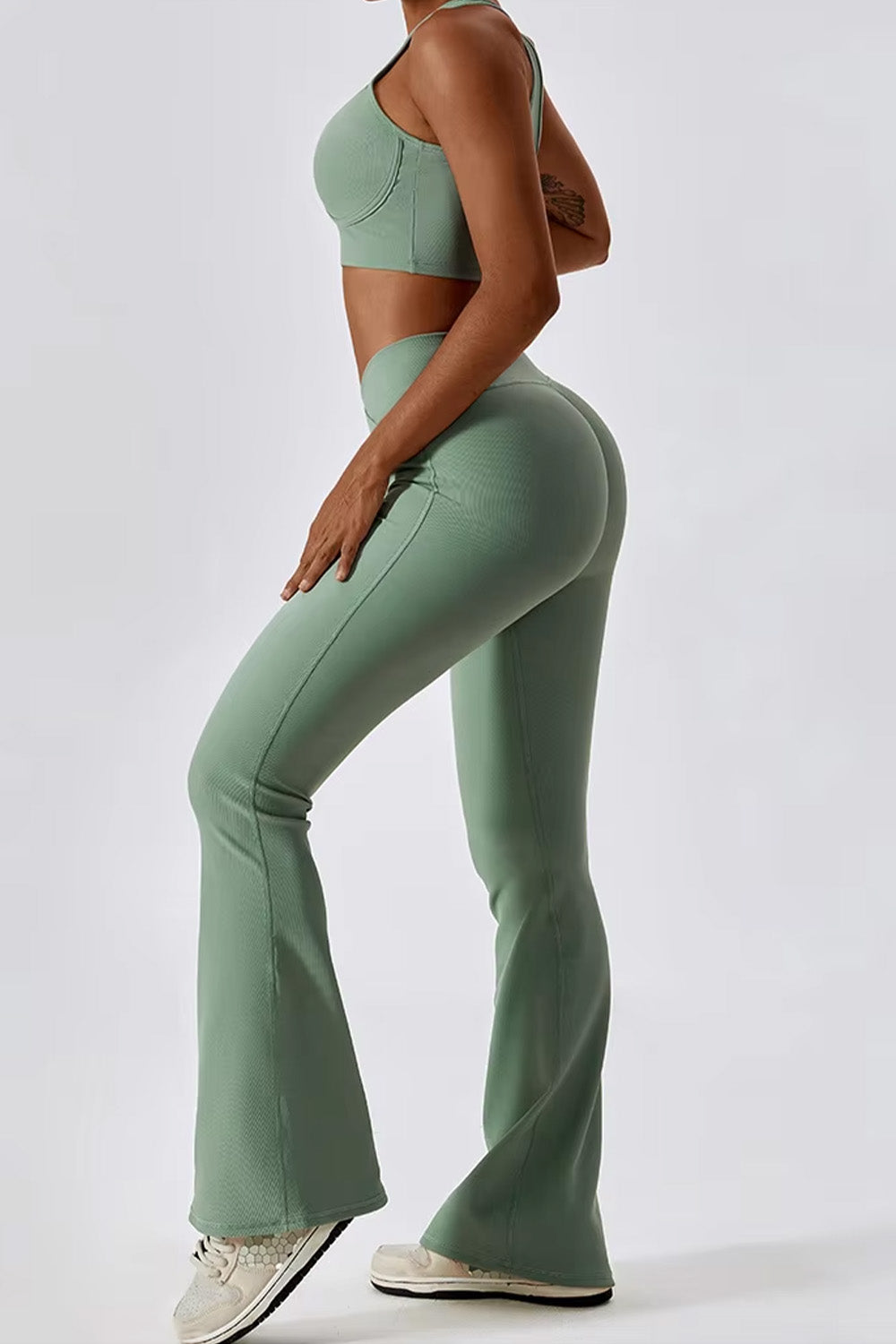Flared Leggings "Ribbed"