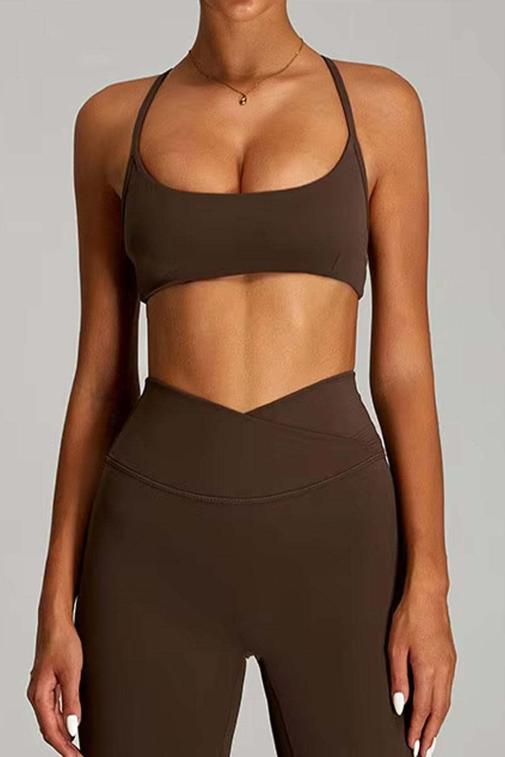 Flared "Cross V" Sport Bra