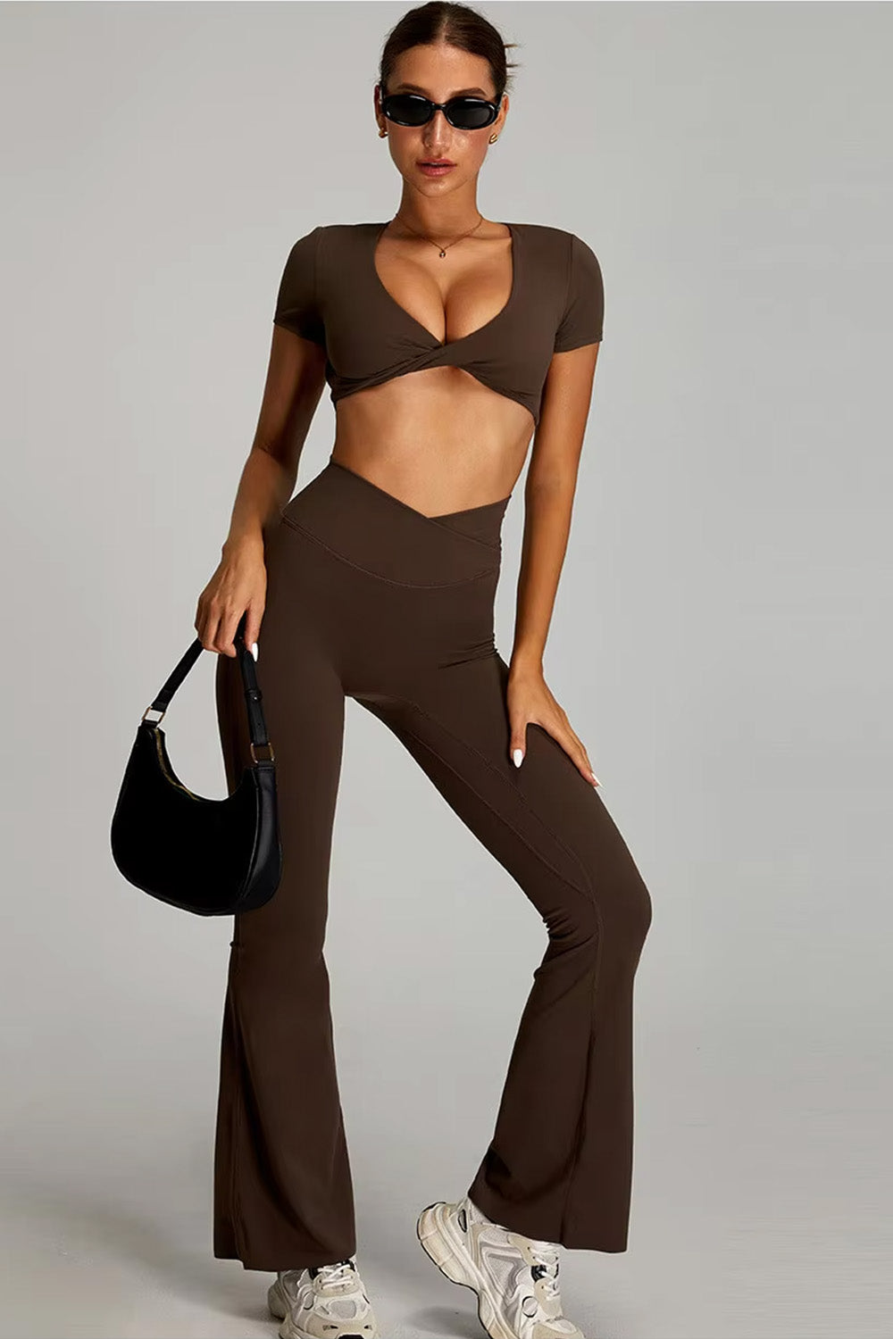 Flared Leggings "Cross V"