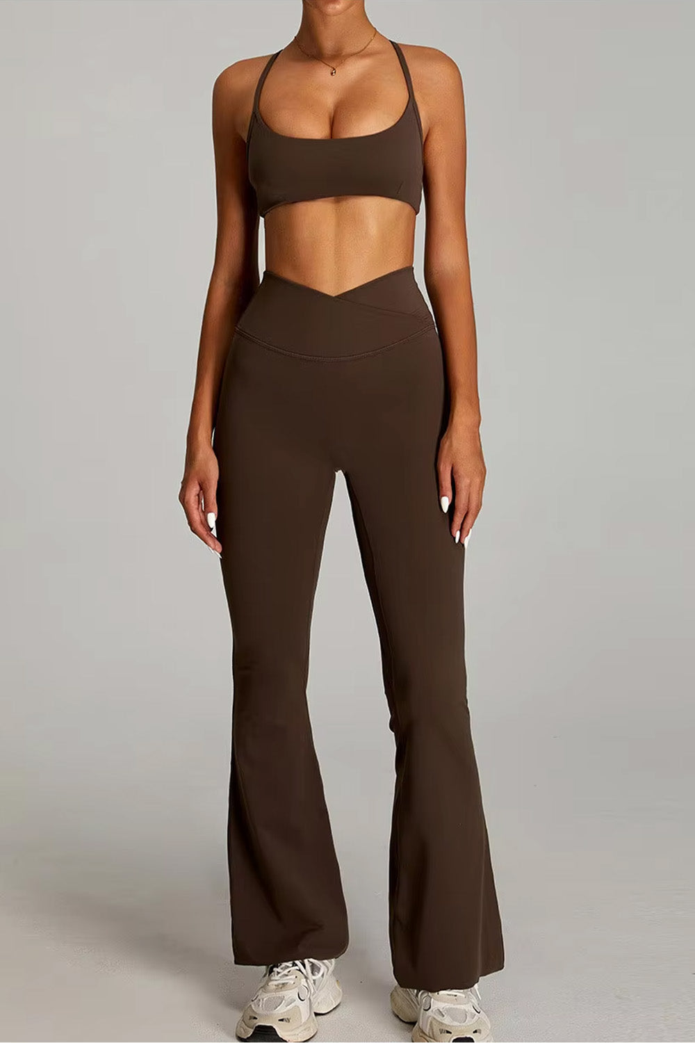 Flared Leggings "Cross V"