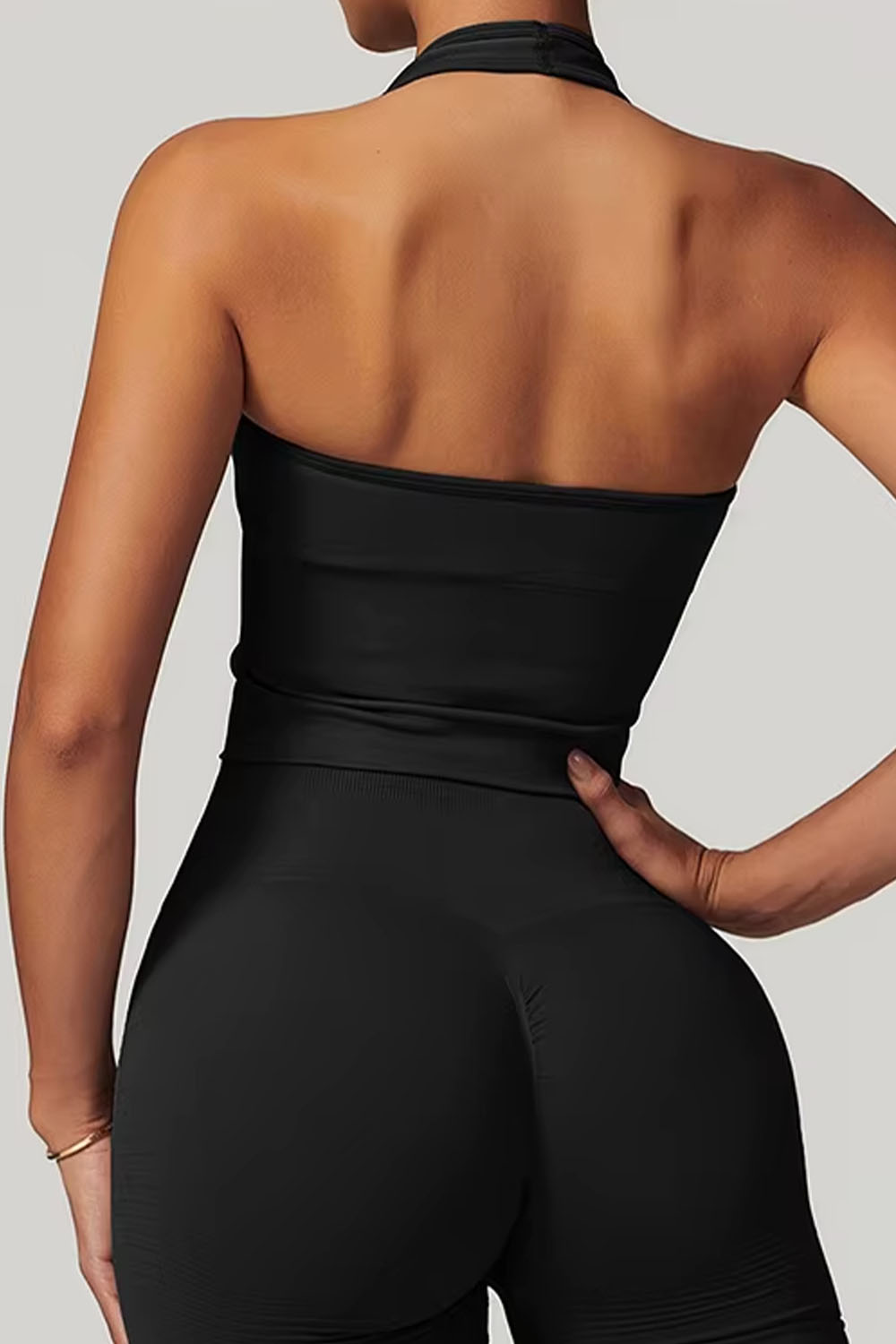 Flared "Halter V Neck"