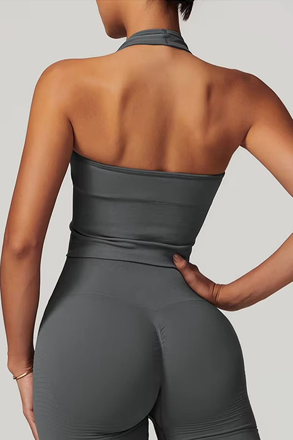 Flared "Halter V Neck"