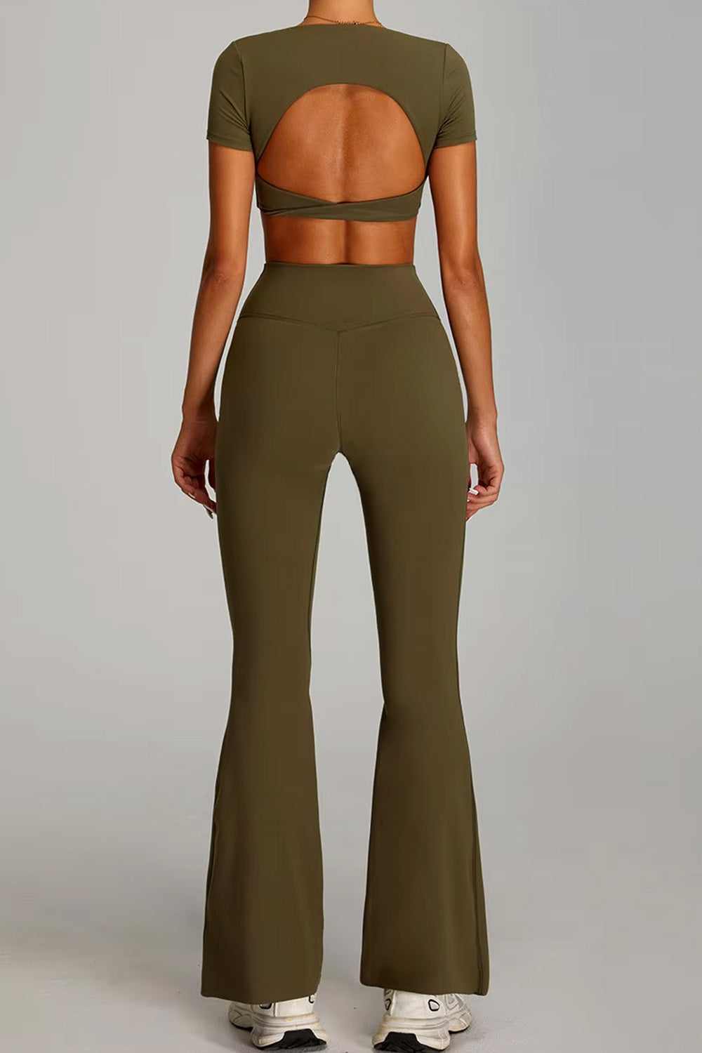 Flared Leggings "Cross V"