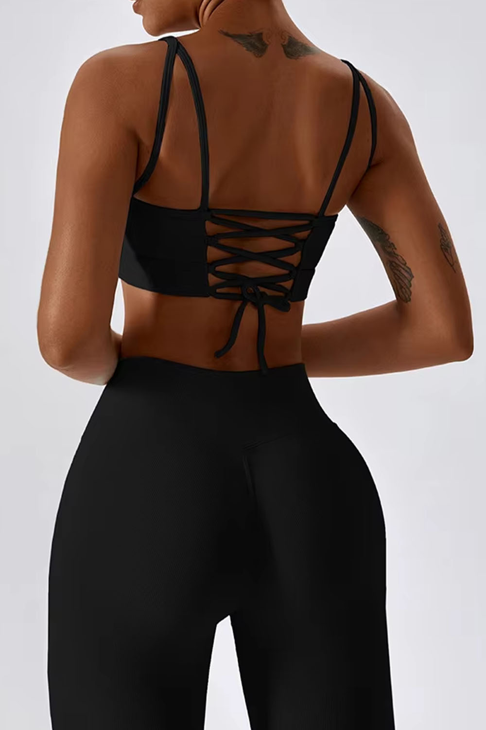 Flared "Ribbed" Sport Bra