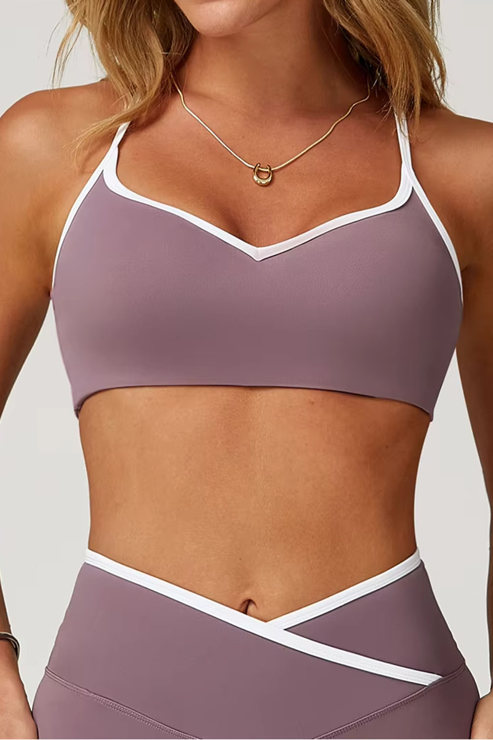 Flared "Linan" Yoga Crop Top