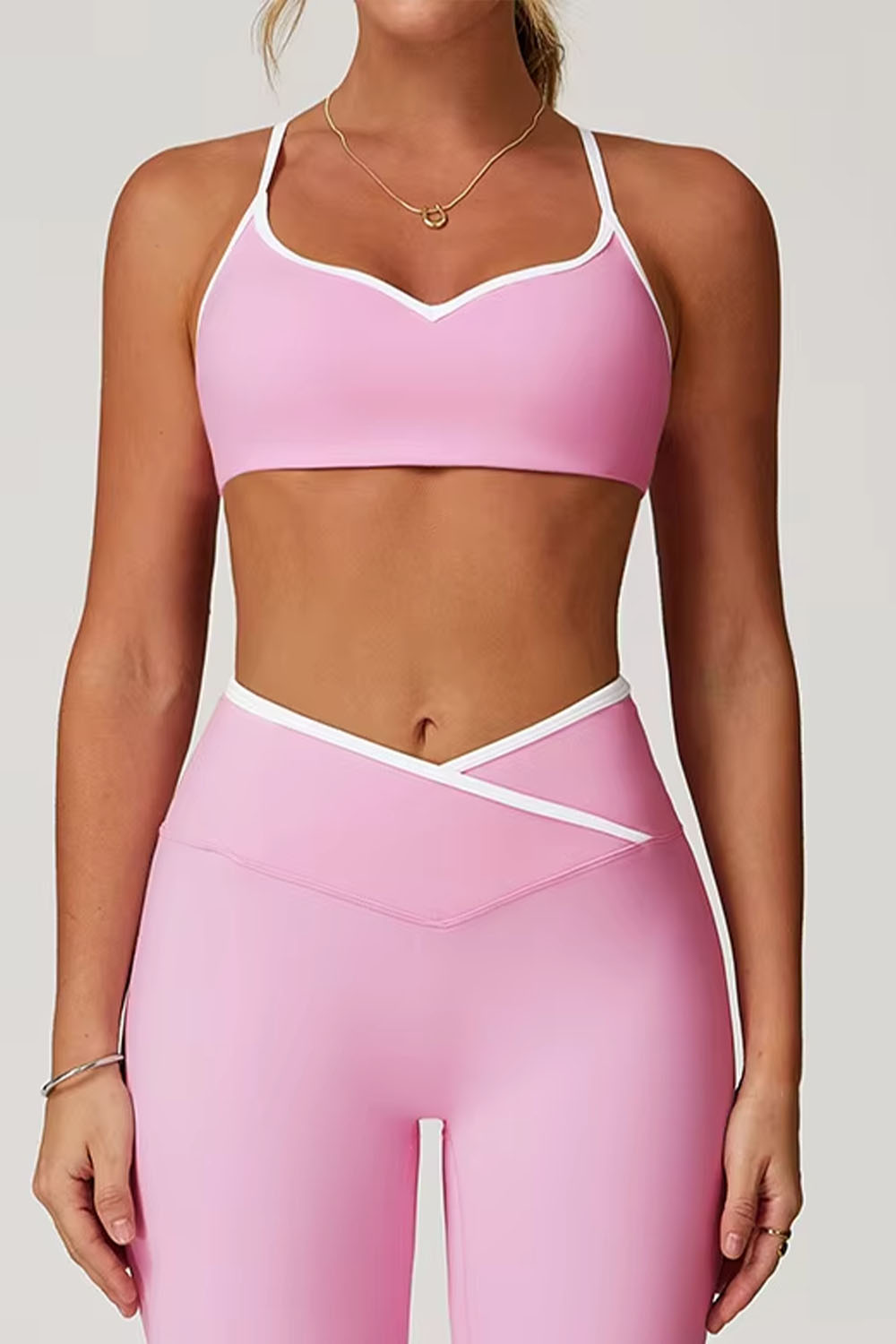 Flared "Linan" Yoga Crop Top