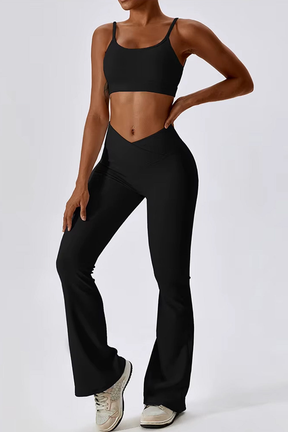 Flared Leggings "Ribbed"